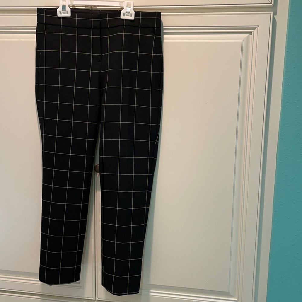 Ann Taylor Devin fit windowpane pants